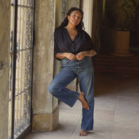 THE JANE BLOUSE -- BLACK