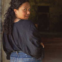 THE JANE BLOUSE -- BLACK