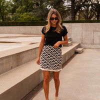Black and Ecru Crochet Teresa Skirt