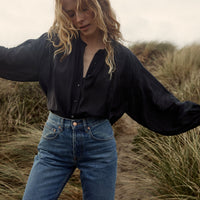 THE JANE BLOUSE -- BLACK
