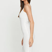 White Midi Dress Knit