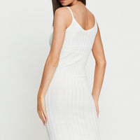 White Midi Dress Knit