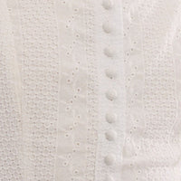White Midi Dress Drop Waist Lace Fabric