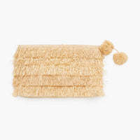 Natural Sasha Fringe Clutch