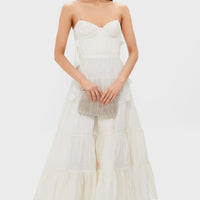 Champagne Shimmer Brit Pleated Clutch