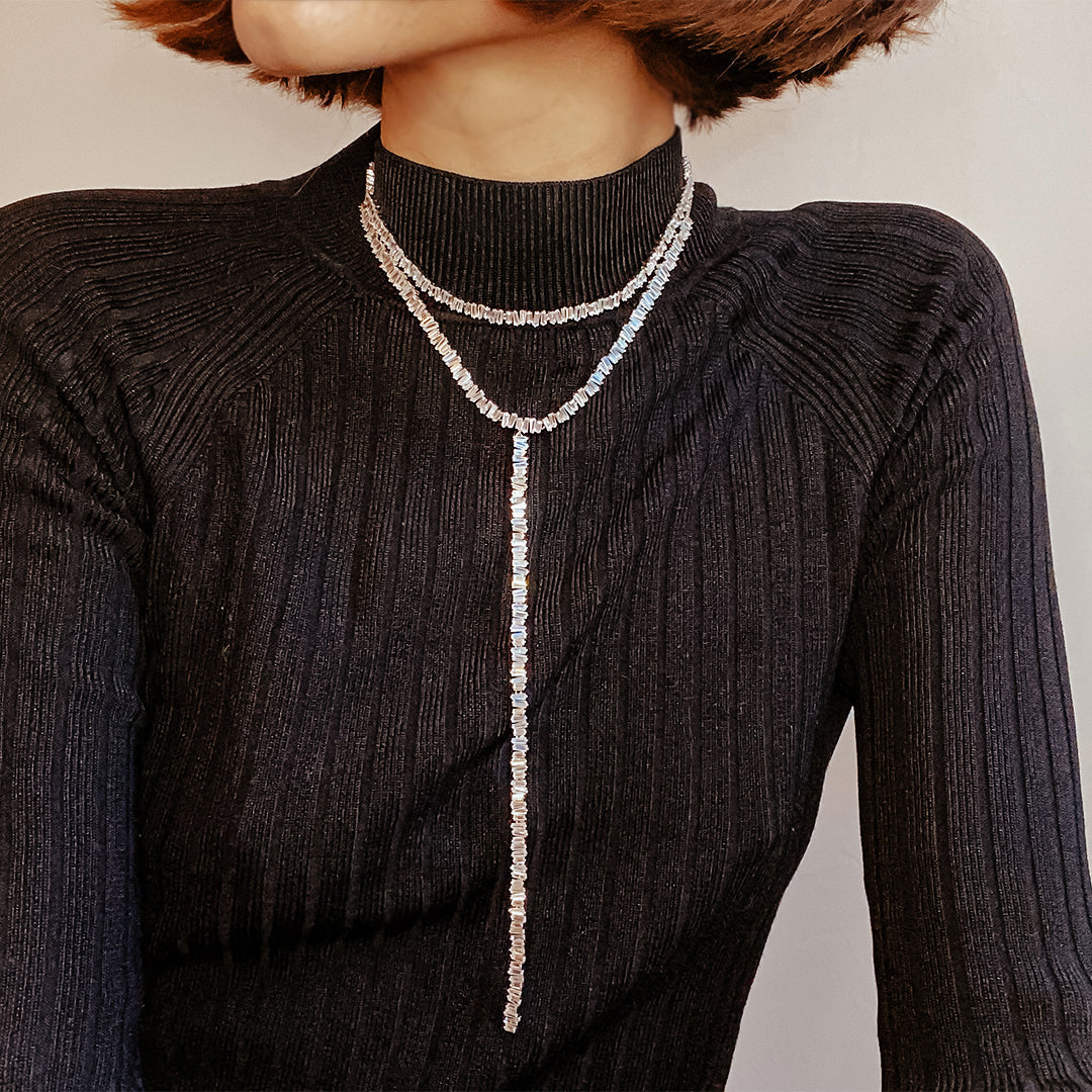 Baguette Lariat Necklace