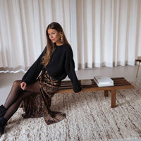 Black Bridget Floral Skirt