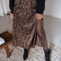 Black Bridget Floral Skirt