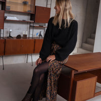 Black Bridget Floral Skirt