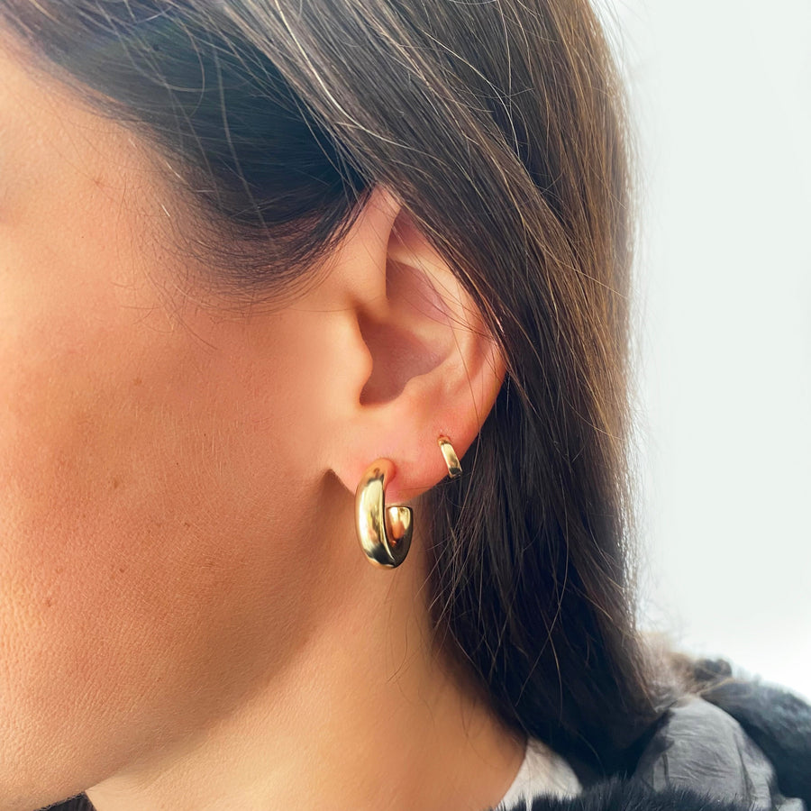 14K Huggie Earrings