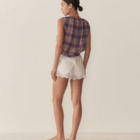 THEO TOP -- COTE D'AZUR PLAID